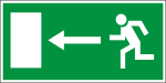 Направление к эвакуационному выходу - налево